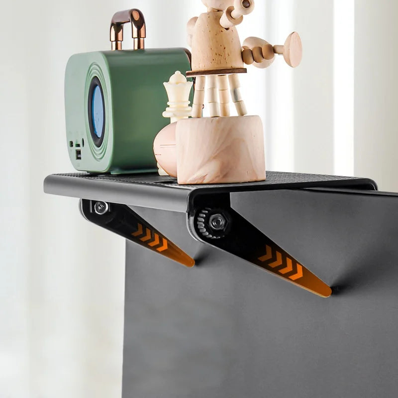 support tablette moderne fibre carbone noir réglable clips magnétiques table ordinateur