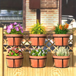 supports pots fleurs suspendus métal motif ajouré décoratifs balcon porcheextérieur