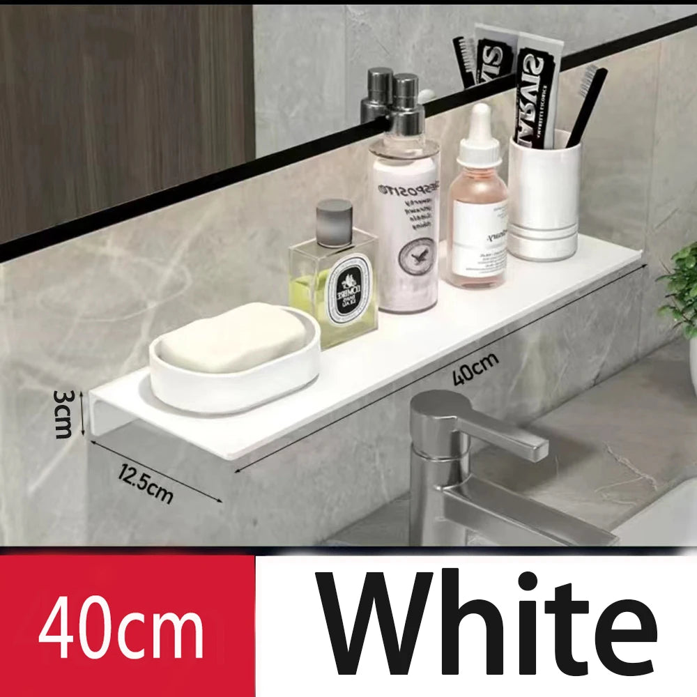 étagères murales modernes métal blanc noir gris salle bain cosmétiques serviettes