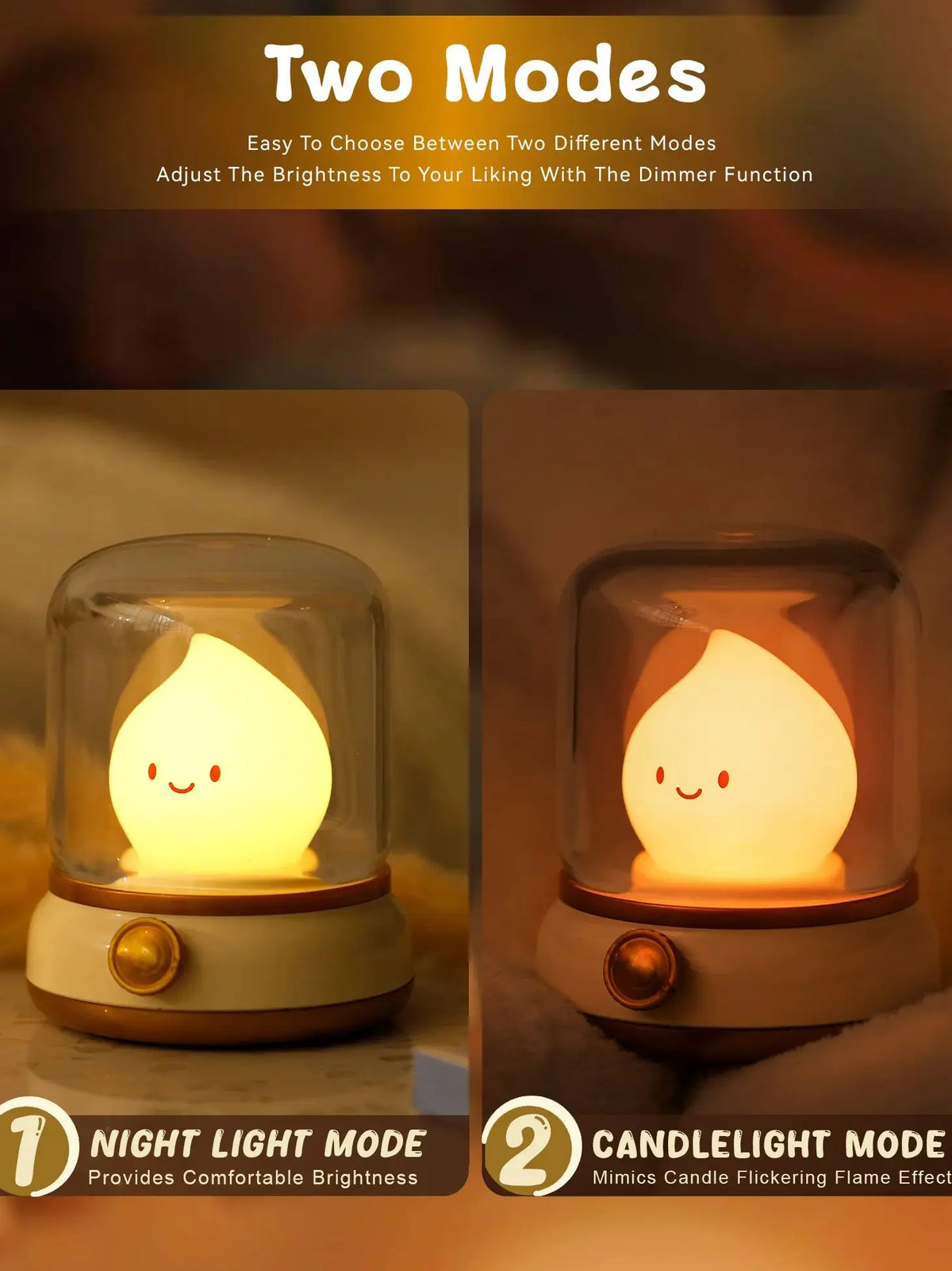 lampe table veilleuse led vert clair souriant notes musicales transparent contemporain enfantin rechargeable usb
