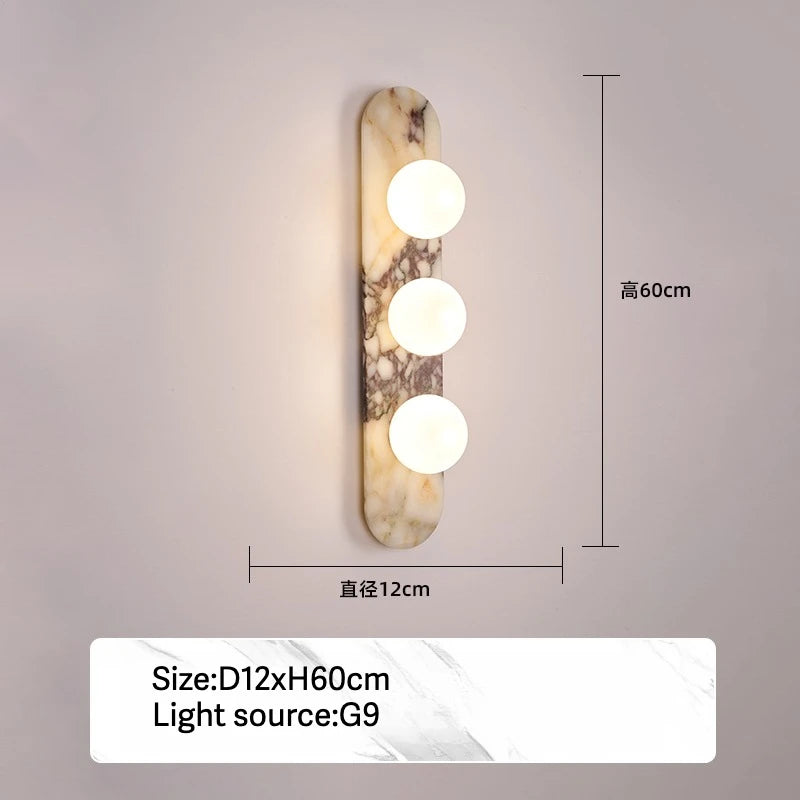 applique murale led marbre moderne blanc noir beige intérieur salon chambre chevetalley