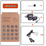 lampe led encastrable ip67 étanche blanc moderne jardin terrasse vis fixation câbles adaptateurs