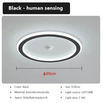 plafonniers led capteur mouvement blanc noir minimaliste moderne 20x20cm 249 2000lm