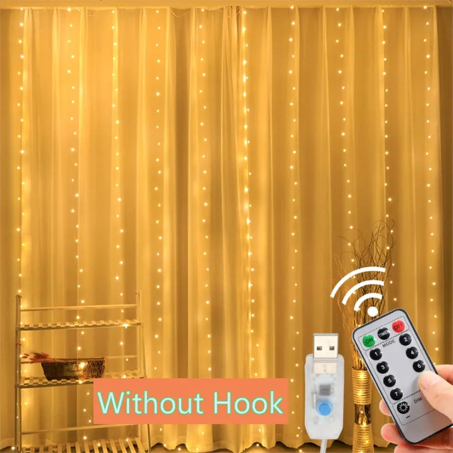 guirlande lumineuse led blanc moderne 3m 3m 300 led usb power crochets multifonction chambre