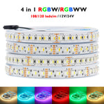 ruban led flexible rgbww 12v 24v 60leds 108leds 120leds adhésif moderne