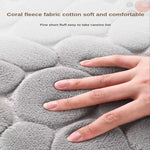 tapis bain antidérapant texture cailloux gris moderne salle bain absorbant lavable rapide
