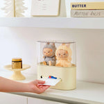 boîte mouchoirs transparente figurines lapins collection moderne rangement vinyle anti poussière