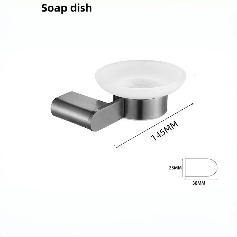 accessoires salle bain moderne noir blanc porte serviettes brosse wc papier toilette savon rangement