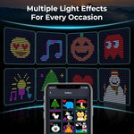 rideau lumineux led multicolore pixel art motifs jeux vidéo moderne synchronisation musique bluetooth télécommande