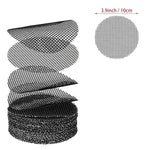 filtre graines noir maille fine pratique adhésif 10x10cm 7.5x7.5cm drainage plantes pots jardinerie