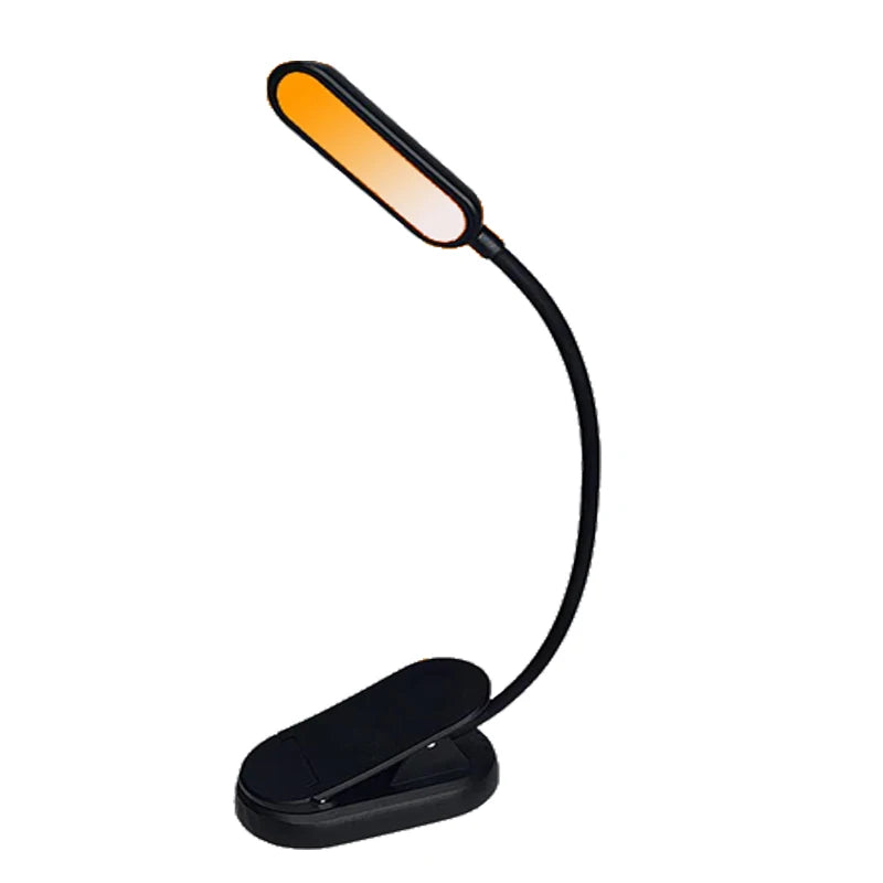 veilleuse lampe lecture nocturne rechargeable led bloque lumière bleue clip usb type noir moderne
