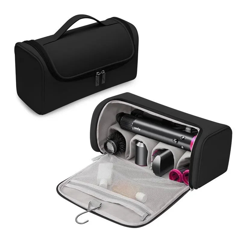 Sac rangement polyestère rose clair moderne accessoires coiffure réutilisable uni mat
