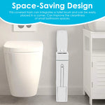 Poubelle blanche design fin avec brosse WC