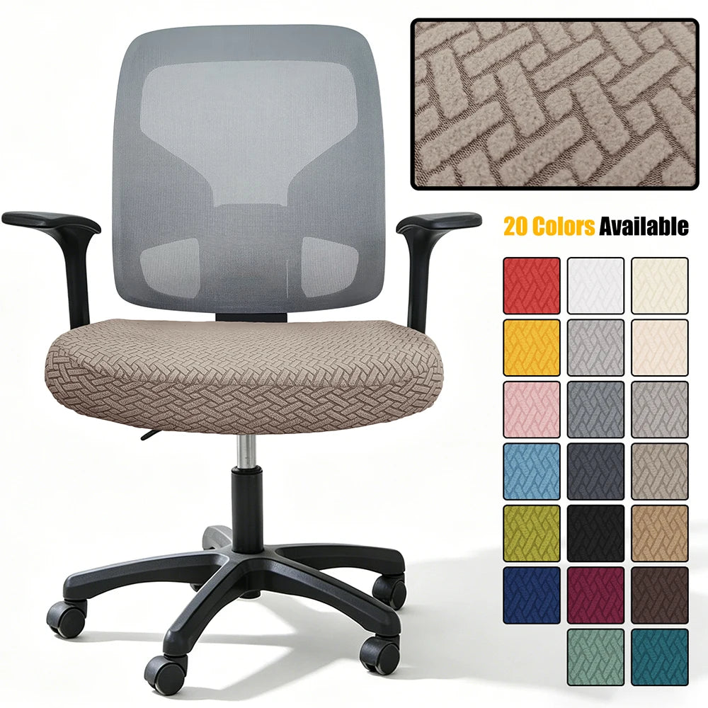 housse chaise polyester vert gris beige moderne tissé 46 53 cm
