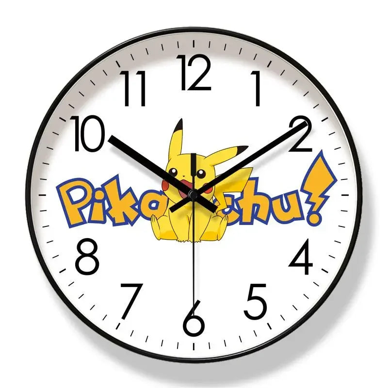 horloge murale pikachu moderne quartz sans pile décoration maison dessin animé pokémon go monster