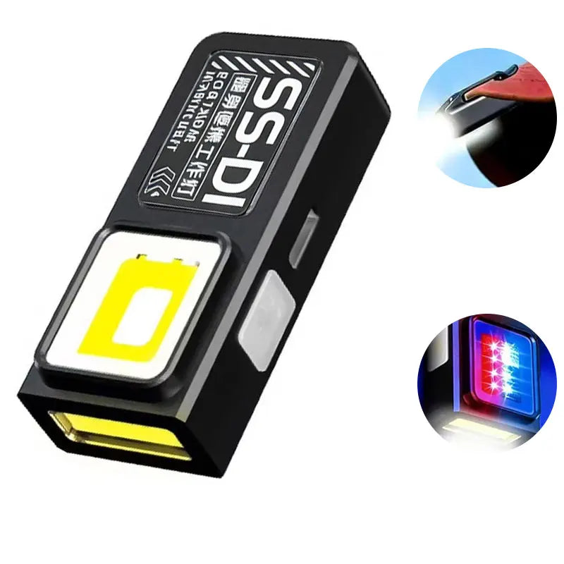 lampe torche rechargeable led noire portable intense modernes clips usb