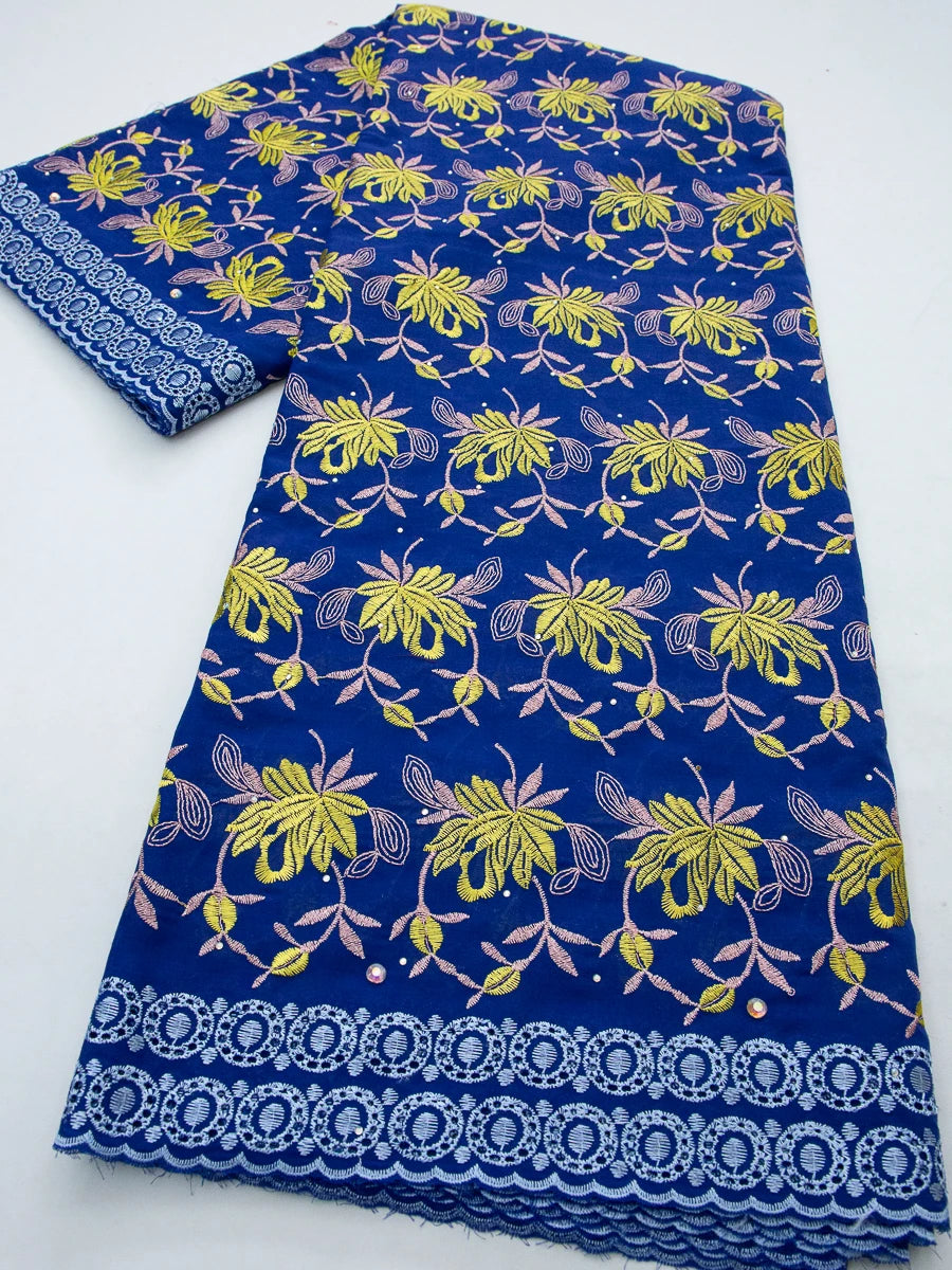 tissu brodé fleurs motifs floraux occasion mariage robe soirée qualité supérieure yards