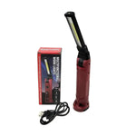 lampe travail pliable rechargeable usb modes éclairage rouge noir argenté