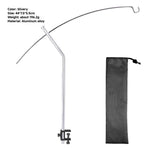support lampe camping aluminium noir clips portable réglableextérieur moderne camping pique nique