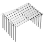 support couvercle acier inoxydable extensible multifonctionnel assiettes bol rangement cuisine utilitaire minimaliste