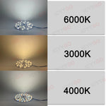 source lumineuse led 12w 24w 36w couleurs blanc moderne rond autoinstallation