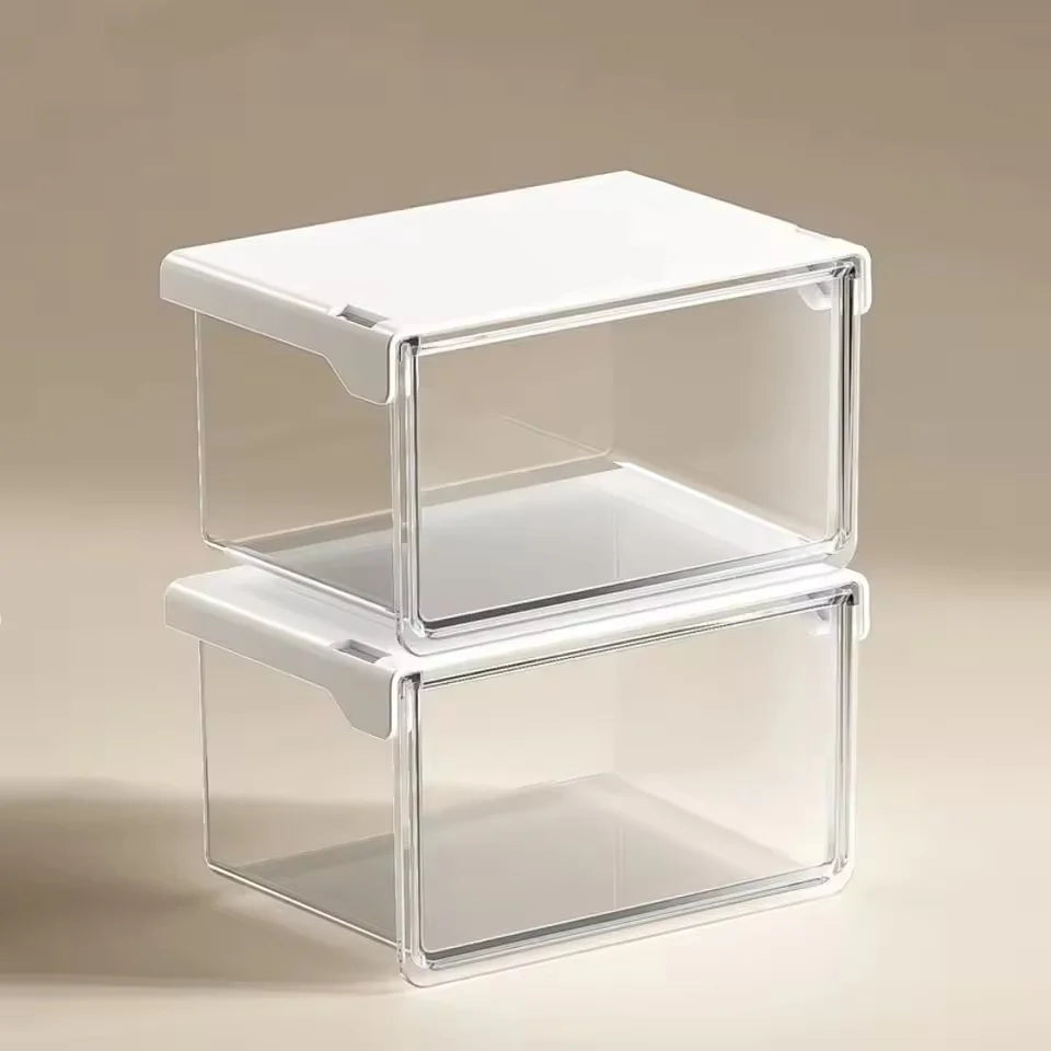 boîtes rangement transparentes maquillage reutilisables abs modernes étagères minimaliste produits beauté soins peau