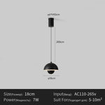 Lampe suspendue moderne sphérique opaques brightness dimmable noir aluminium salon chambrehôtel