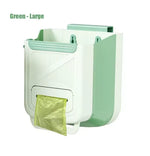 poubelle pliable suspendre porte armoire gris rose vert rayures clips moderne sac poignée
