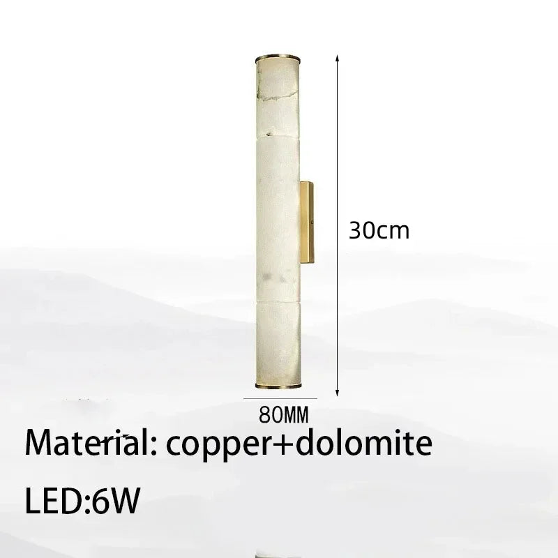 lampe murale moderne marbre blanc doré fixée mur câble électrique opaque chinois chambre coucher