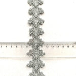 rubans décoratifs dentelle polyester mariage argent or vert motif géométrique classique adhésif