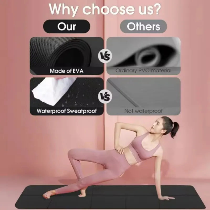 tapis yoga violet noir texture moderne anti dérapant mousse eva serviette papier