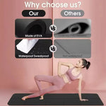 tapis yoga violet noir texture moderne anti dérapant mousse eva serviette papier