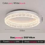 plafonnier led moderne orné cristaux blanc noir circulaire élégant surface interrupteur bouton lumière neutre