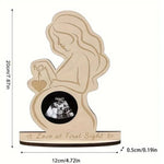 cadre bois échographie femme enceinte anniversaire saint valentin mère noël échographie visible message merry