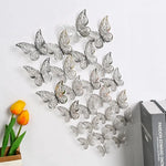 papillons décoratifs transparents artisanal adhésif jaune gris bleu vert rose violet doré rouge blanc
