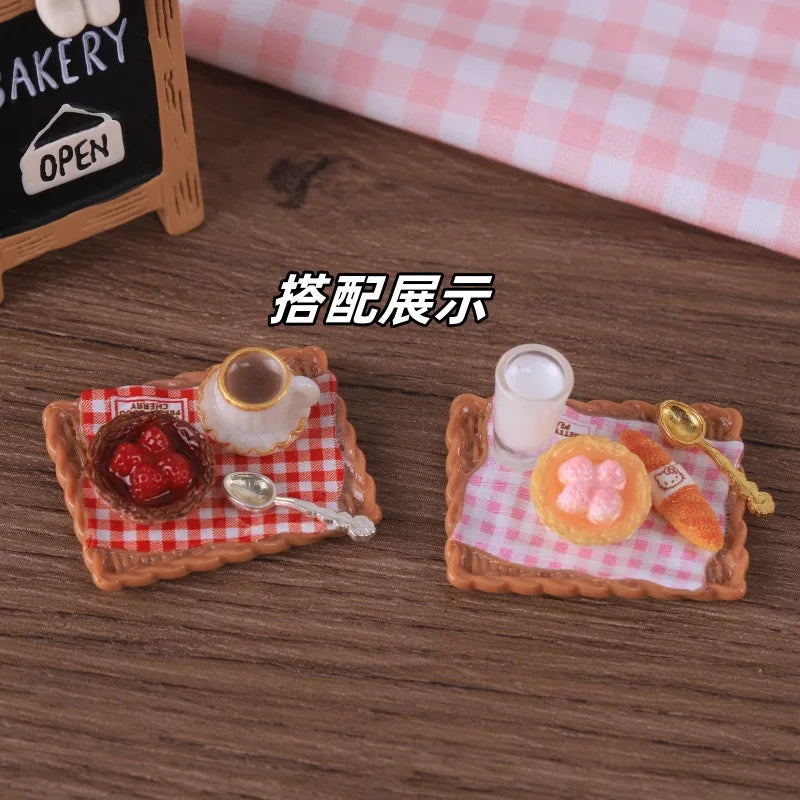 assiettes miniatures carreaux rouge blanc jaune vert bleu rose opaques artisanat résine DIY