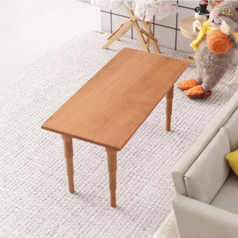 tables bois miniature scandinave table bar bouteille nourriture jouet deco 12ème minimaliste vintage accessoire