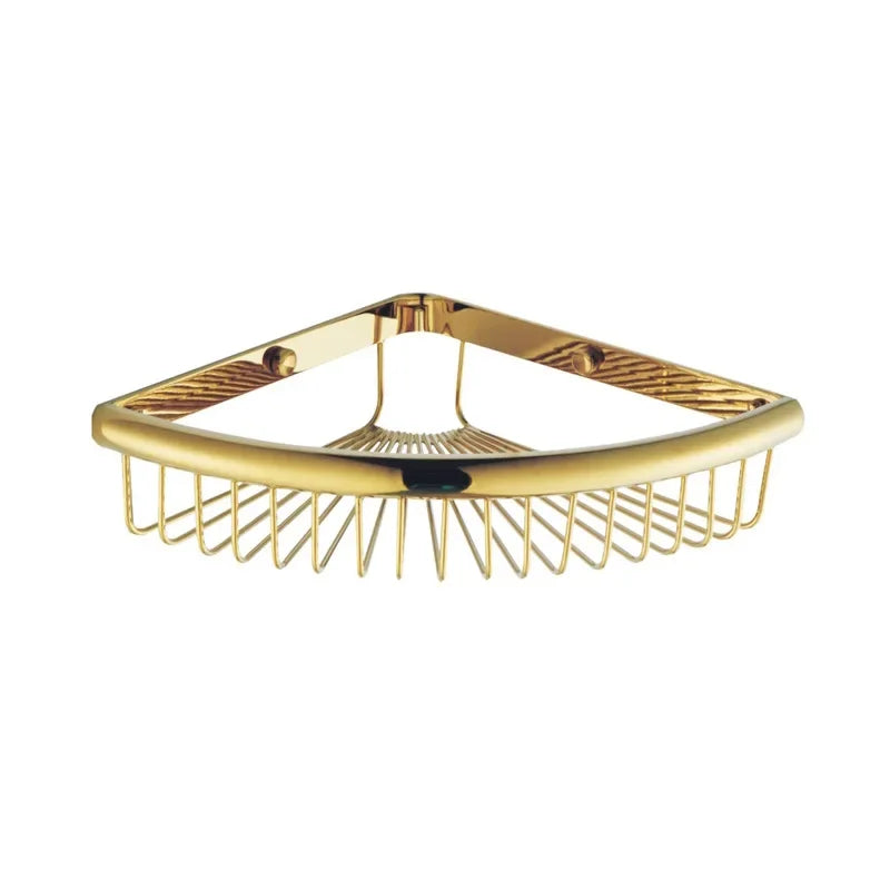 panier d'angle salle bain or rose chrome fileté moderne vis fixation produits