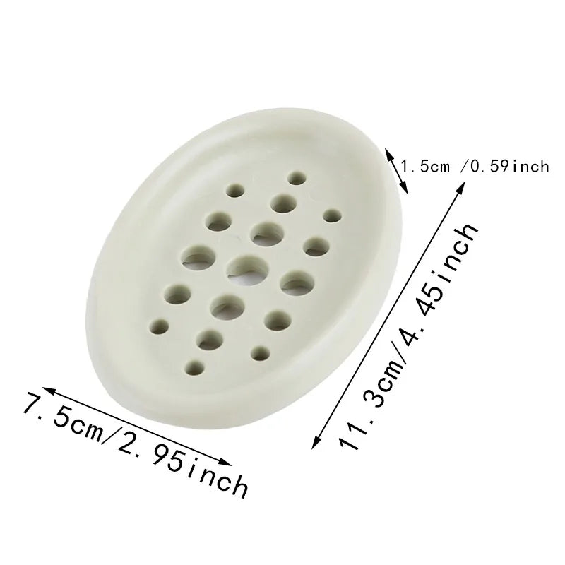 porte savon silicone vert pastel rose clair blanc bleu moderne minimaliste rond ajouré antidérapant