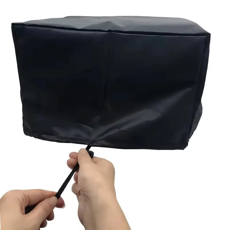 housse projecteur tissu noir protégeant cordon coulissant fonctionnelintérieur grisclair dimensions35x35x22cm