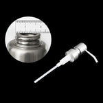 distributeur savon liquide argenté moderne sans fil sans cable lisse opaque bouton poussoir tube