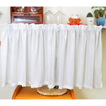 rideau blanc semi transparent broderie fine classique polyester dimensions variées vintage motifs géométriques