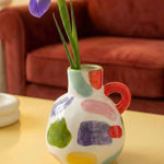 vases décoratifs modernes motifs abstraits colorés aspect texturé opacité totale décoration intérieure