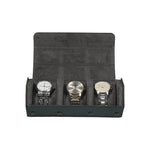 boîte montres cuir velours marron foncé classique portable sécurisée fourre tout