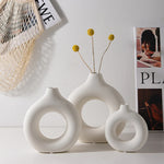 vases decoratifs blancs noirs modernes minimalistes rond simples