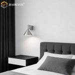 lampe murale moderne minimaliste argentée noire led mur fixée contemporain