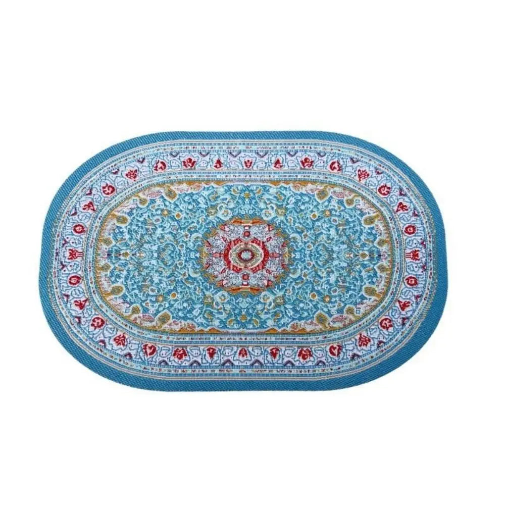 tapis table rouge rose vert bleuclair bleufoncé floral géométrique classique traditionnel