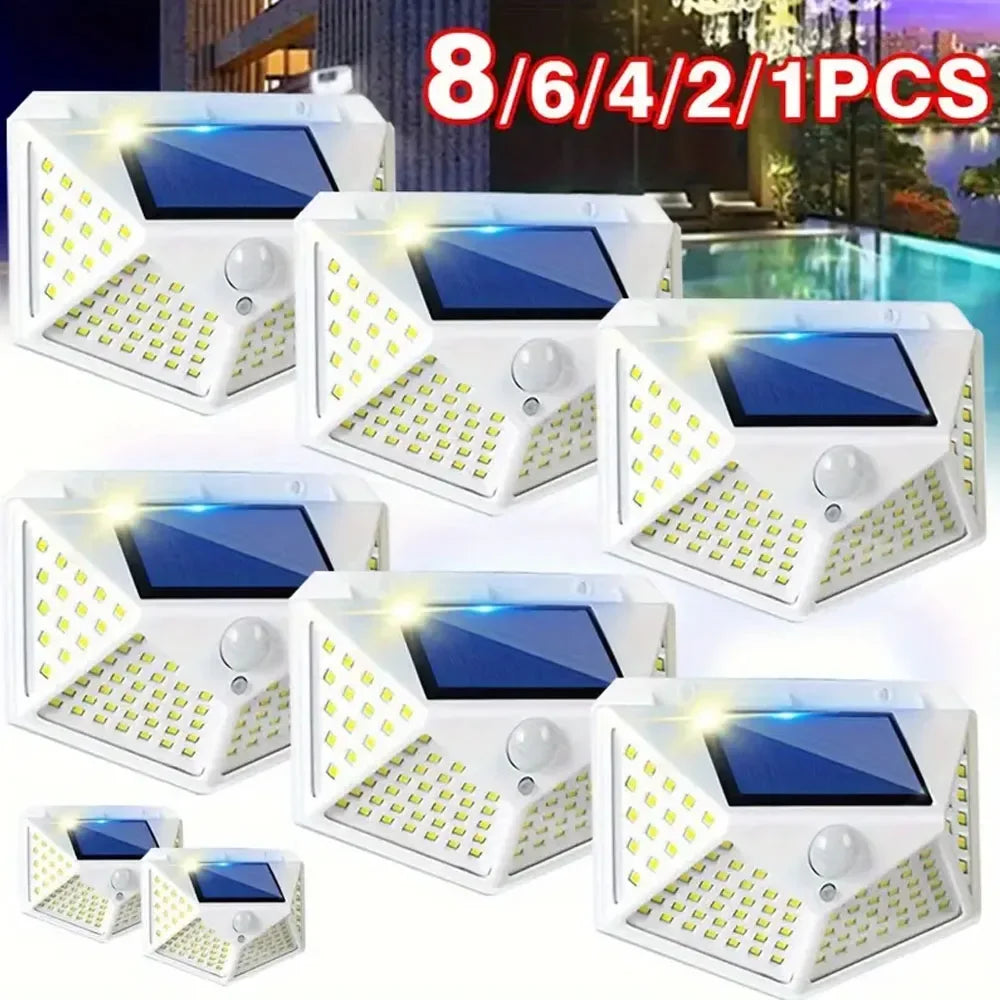 lampe solaire murale blanc grille led moderne vis fixation panneau solaire controle