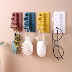 porte clés adhésifs modernes blanc jaune rose bleu vert minimalistes pièces organisateur mural écologique