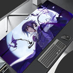 tapis souris anime personnages violet noir abstrait xxl gaming